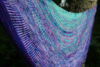 Brioche Shell Shawl kit - High twist "The Original"