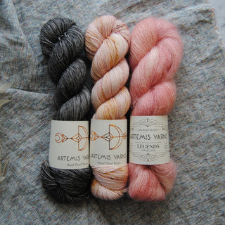 Floof + fingering set - Classic Single + Mohair silk lace