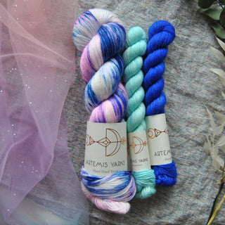 Artemis High twist - Sock set - Terpsichore + Glacier + Oceanids